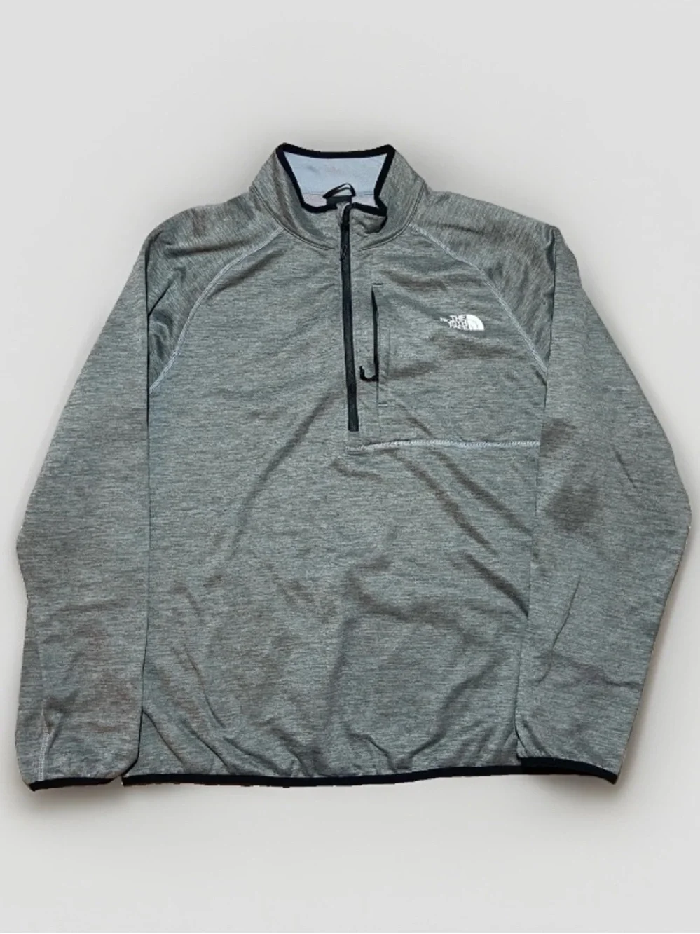 The North Face Men’s Quarter Zip Fleece Pullover Gray & Black Jacket Men's XL